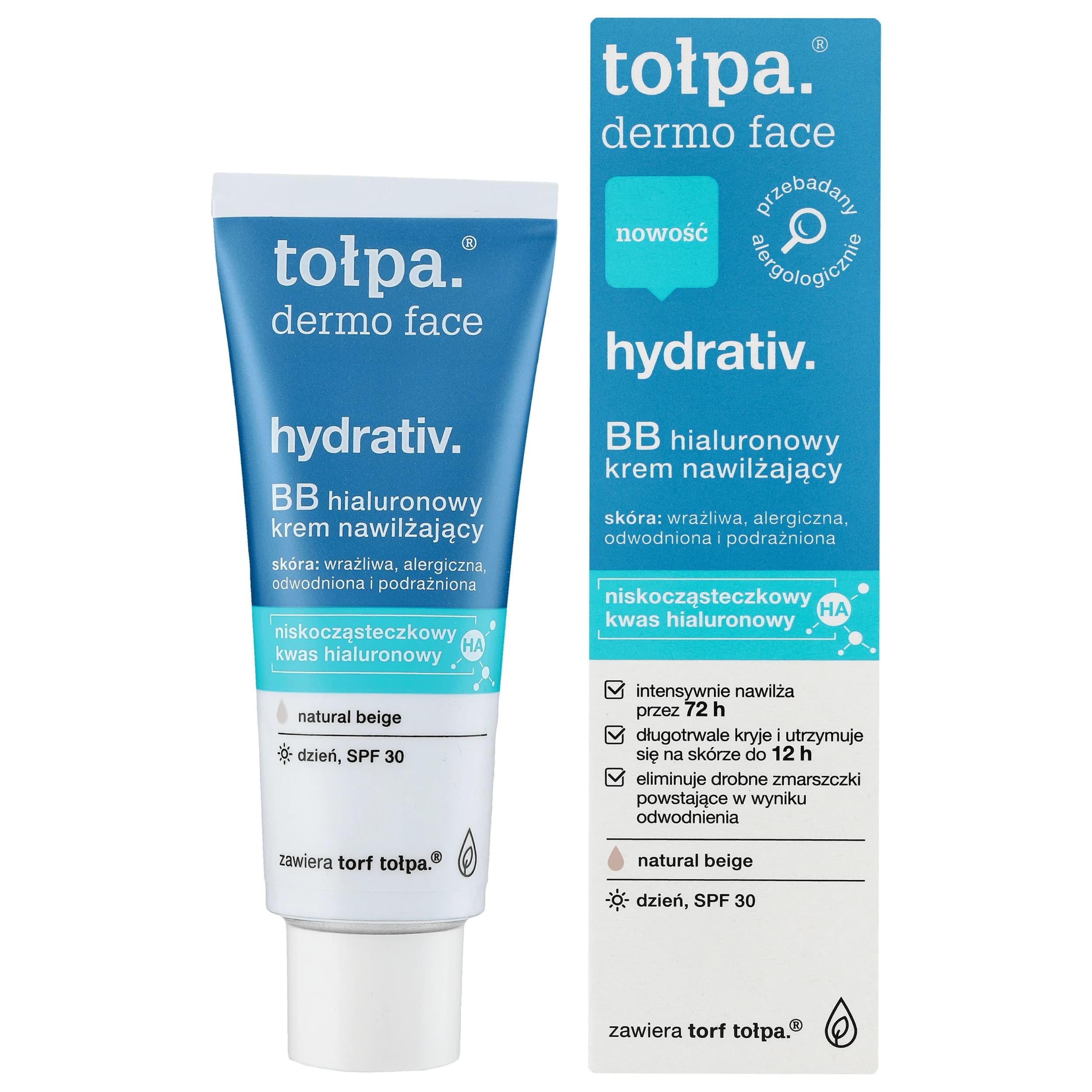 Tolpa Dermo Face Hydrativ, BB hyaluronische Tagesfeuchtigkeitspflege, SPF 30, 40 ml