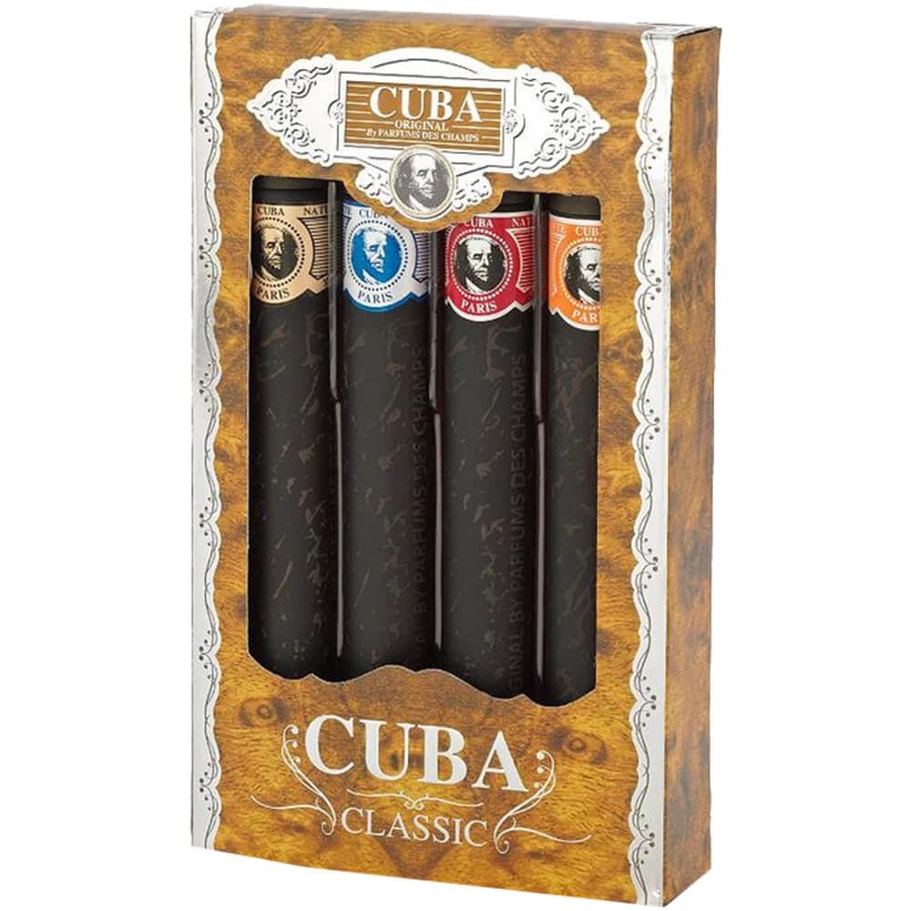 Cuba Original Cuba Cuba Classic Set Toilettenwasser Gold + Toilettenwasser Blau + Toilettenwasser Rot + Toilettenwasser Orange, 4x35ml