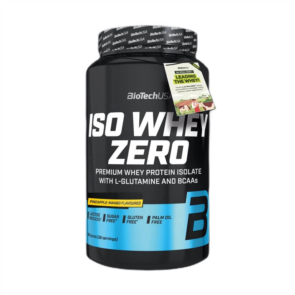 Iso Whey Zero Eiweißpulver, Ananas-Mango, 908 g, BioTechUSA