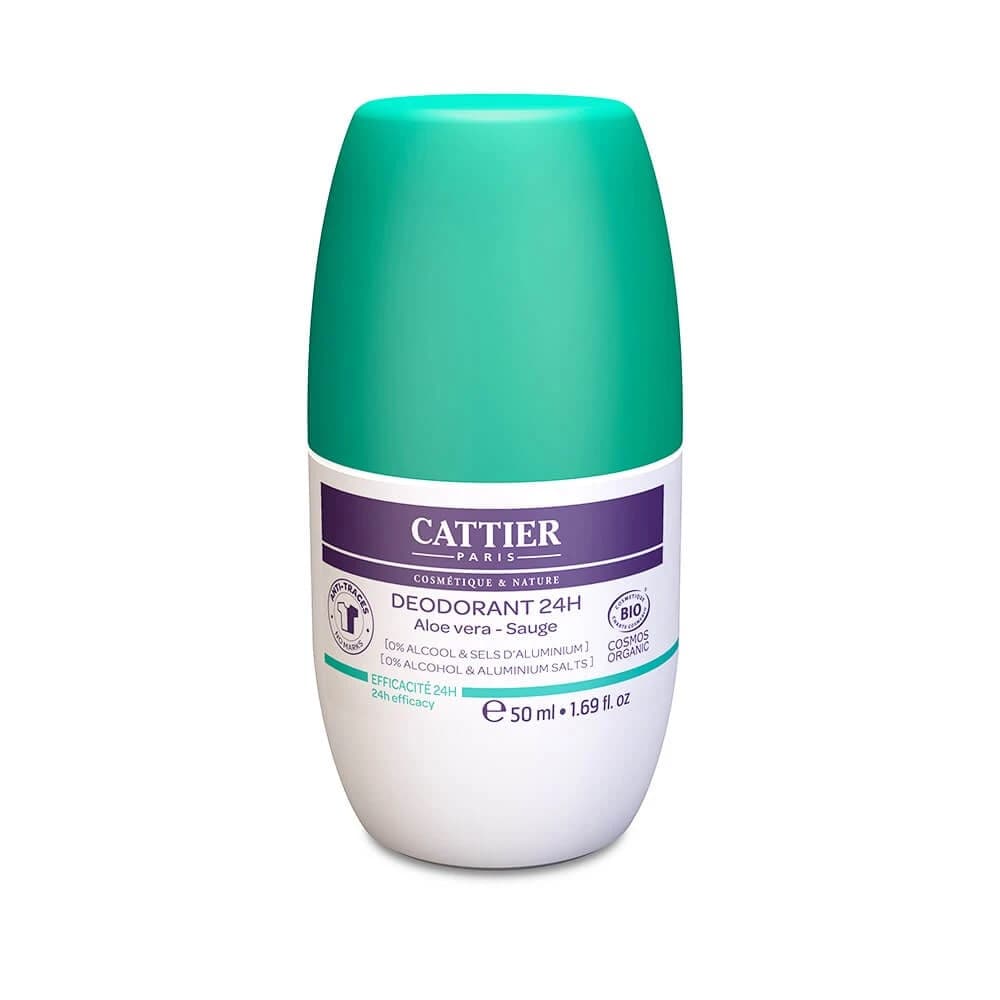 Cattier Roll-on Deodorant 24h mit Aloe Vera und Salbei Bio 50ml