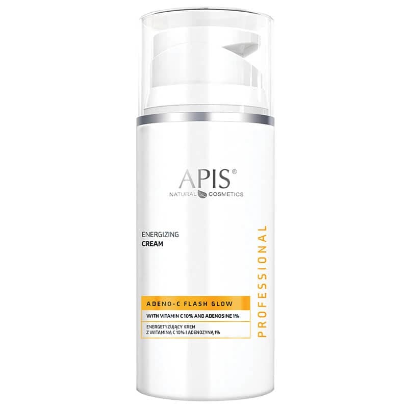 Apis Adeno-C Flash Glow, energetisierende Gesichtscreme mit Vitamin C und Adenosin, 100 ml