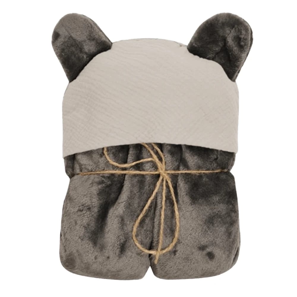 Babymatex, Mikrofaser-Decke mit Kapuze für Koala Muslin-Trage, 95 cm x 95 cm, schwarz