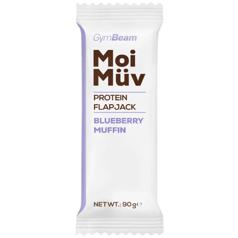 GymBeam MoiMuv Flapjack, Eiweißriegel, Blaubeer-Muffin, 90 g