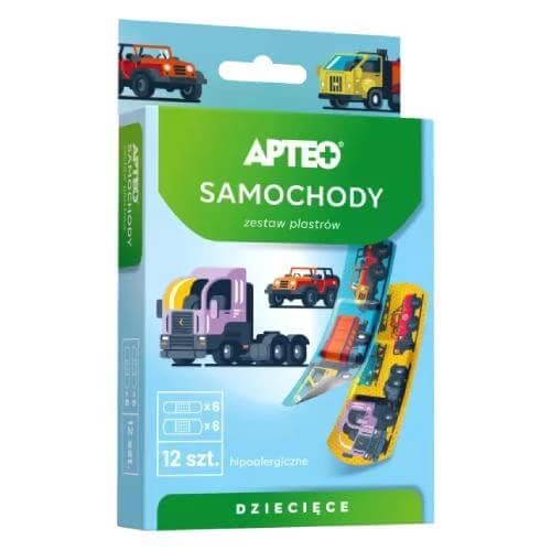 APTEO CARE Pflaster für Kinder - Autos, 12 Stück