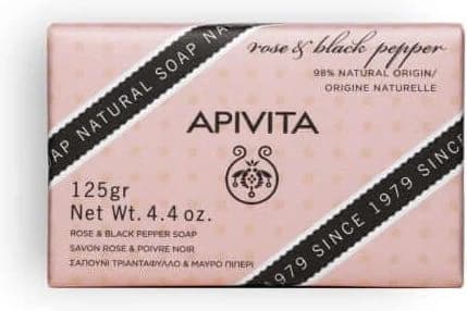 Apivita Naturseife mit Rose & Schwarzem Pfeffer 125 Gr