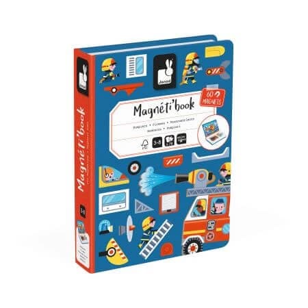 Spiel mit magnetischen Teilen, Feuerwehrleute, + 3 Jahre, Janod