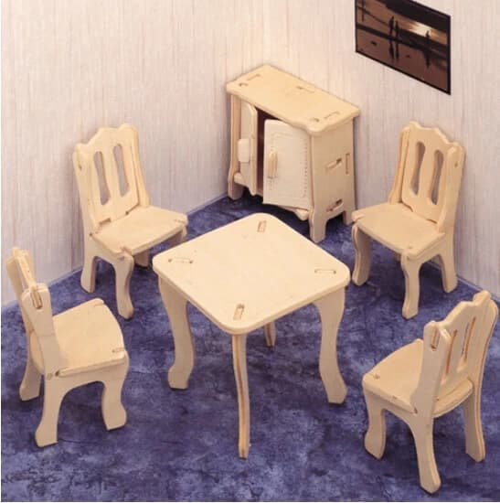 3D Holzklappmöbel Esszimmerpuzzle
