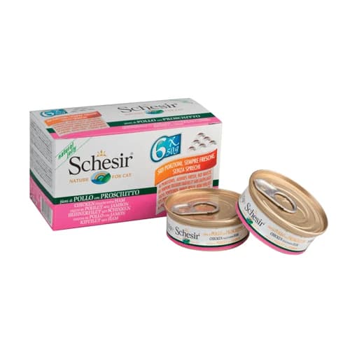 Schesir Cat Multipack Huhn und Schinken 6 x 50 g