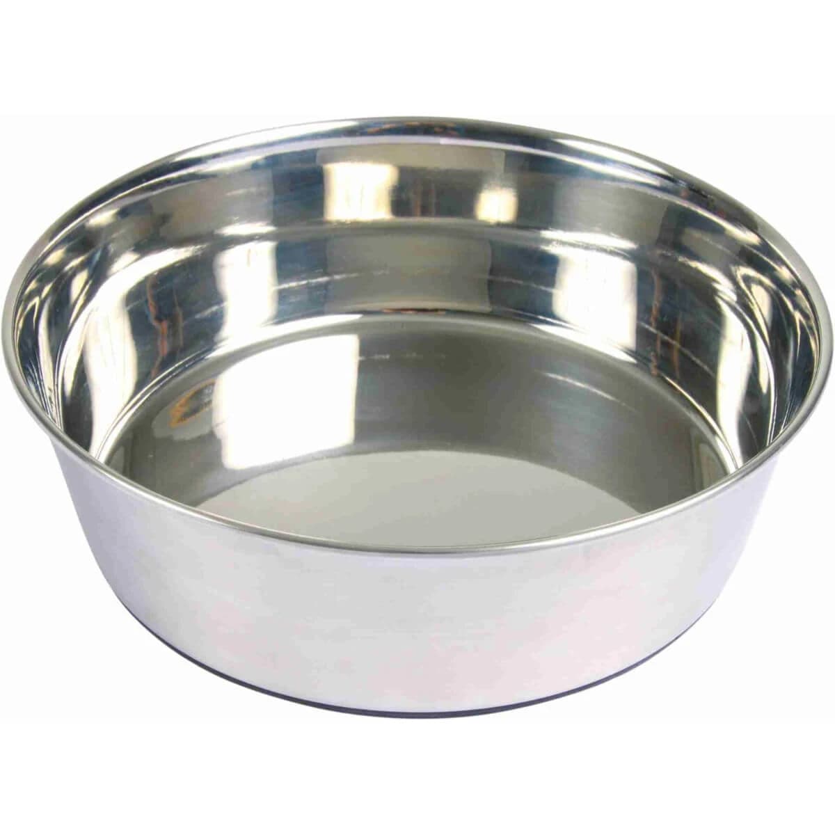 TRIXIE Edelstahl, Hundenapf, rund, rutschfest, Edelstahl, silber, XS-S(0.5l, ⌀14cm)