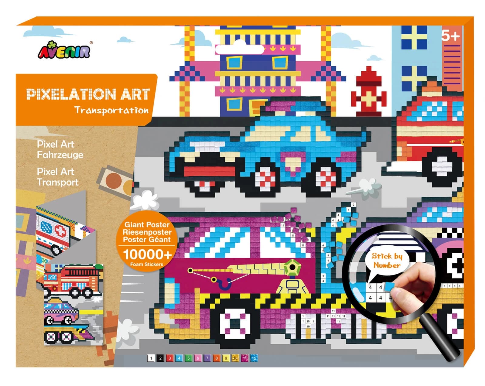Mosaikkunst nach Zahlen - Transport