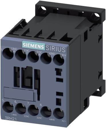 Siemens SIRIUS Hilfsschütz 24V dc-Spule, 600 V dc, 690V ac / 10 A 24V dc 2 Schließer/2 Öffner Selbstsichernd