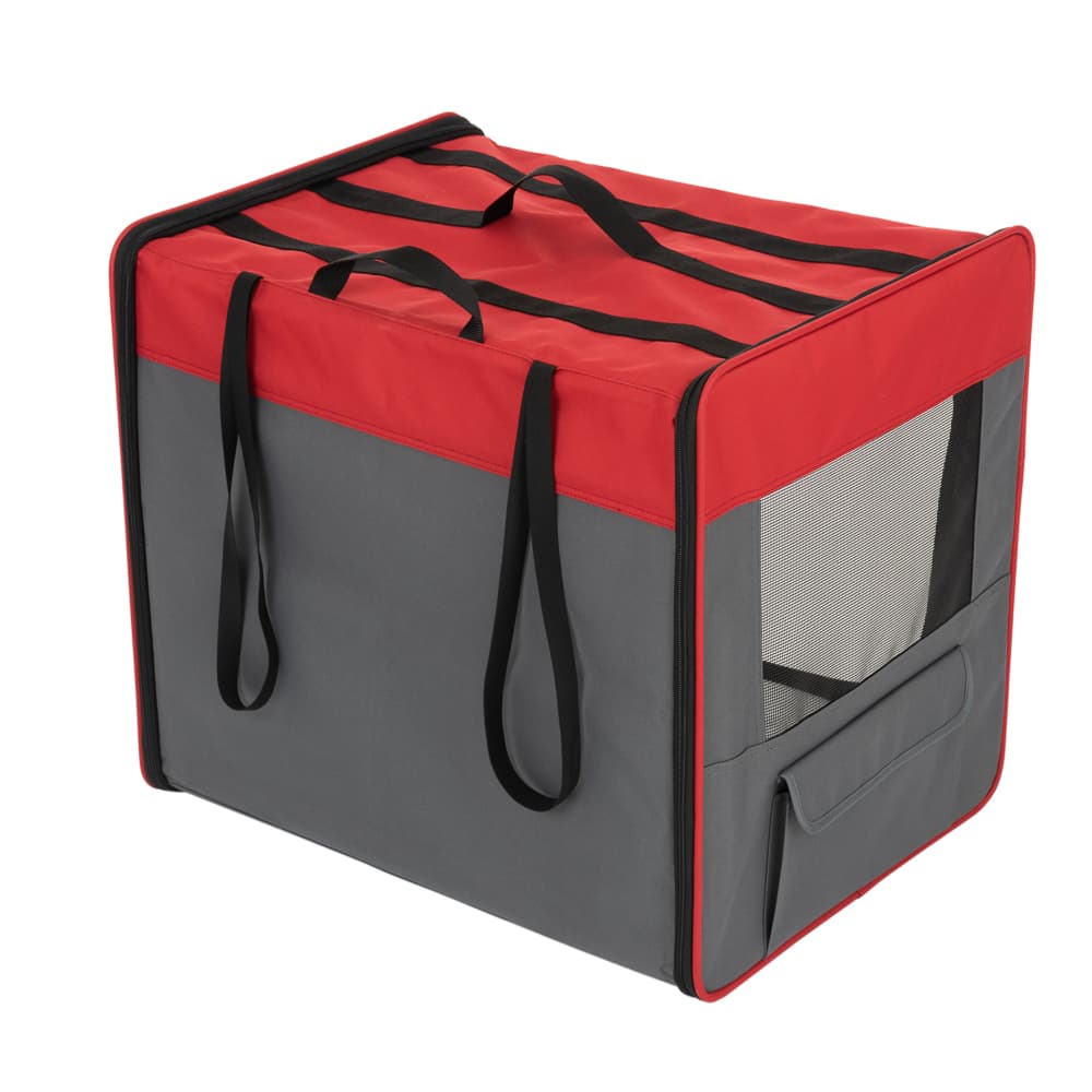 Transporthütte First Class Basic - Größe XL: B 66 x T 96,5 x H 73,5 cm, rot/grau