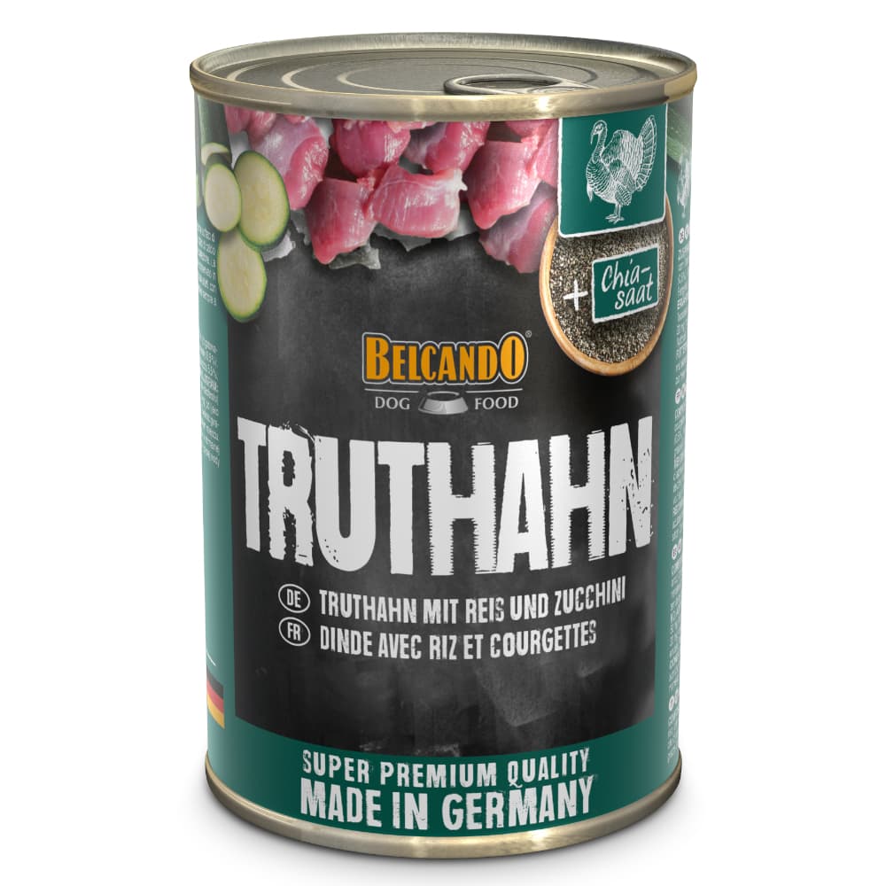 Sparpaket Belcando Super Premium 24 x 400 g - Truthahn mit Reis & Zucchini