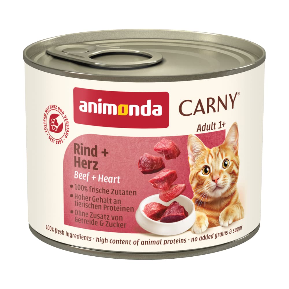 animonda Carny Adult 6 x 200 g - Rind & Herz