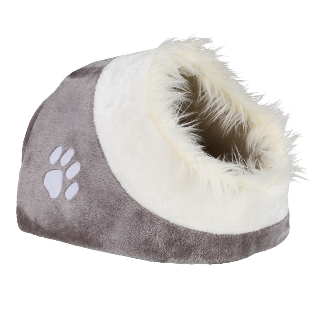 Trixie Kuschelhöhle Minou - L 41 x B 35 x H 26 cm - weiß / lichtgrau
