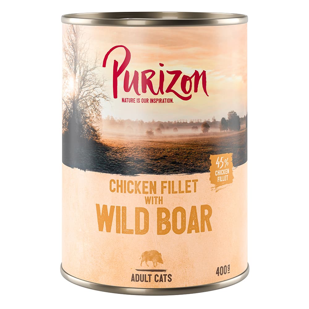 Purizon Original 24 x 400 g - getreidefrei - Hühnerfilet mit Wildschwein