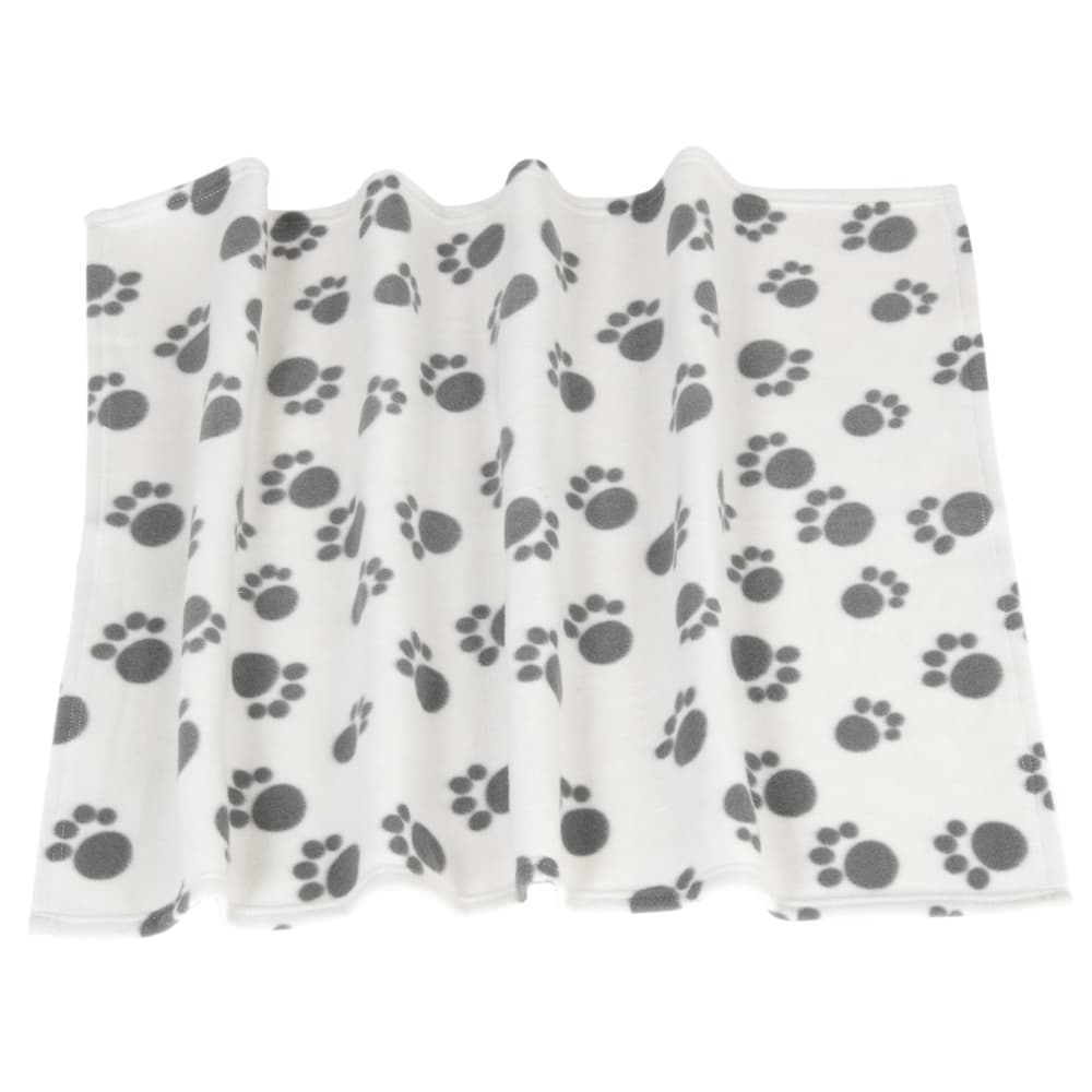 Fleecedecke Pawty - L 100 x B 70 cm, hellgrau