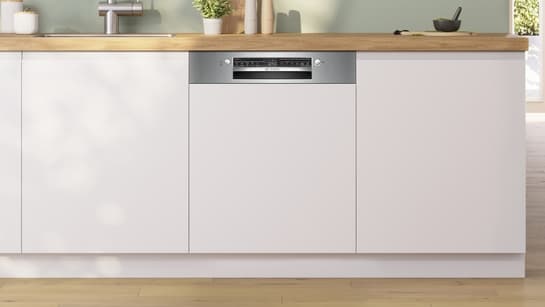 BOSCH Serie 2 Teilintegrierter Geschirrspüler 60 cm Gebürsteter Stahl SMI2HVS06E