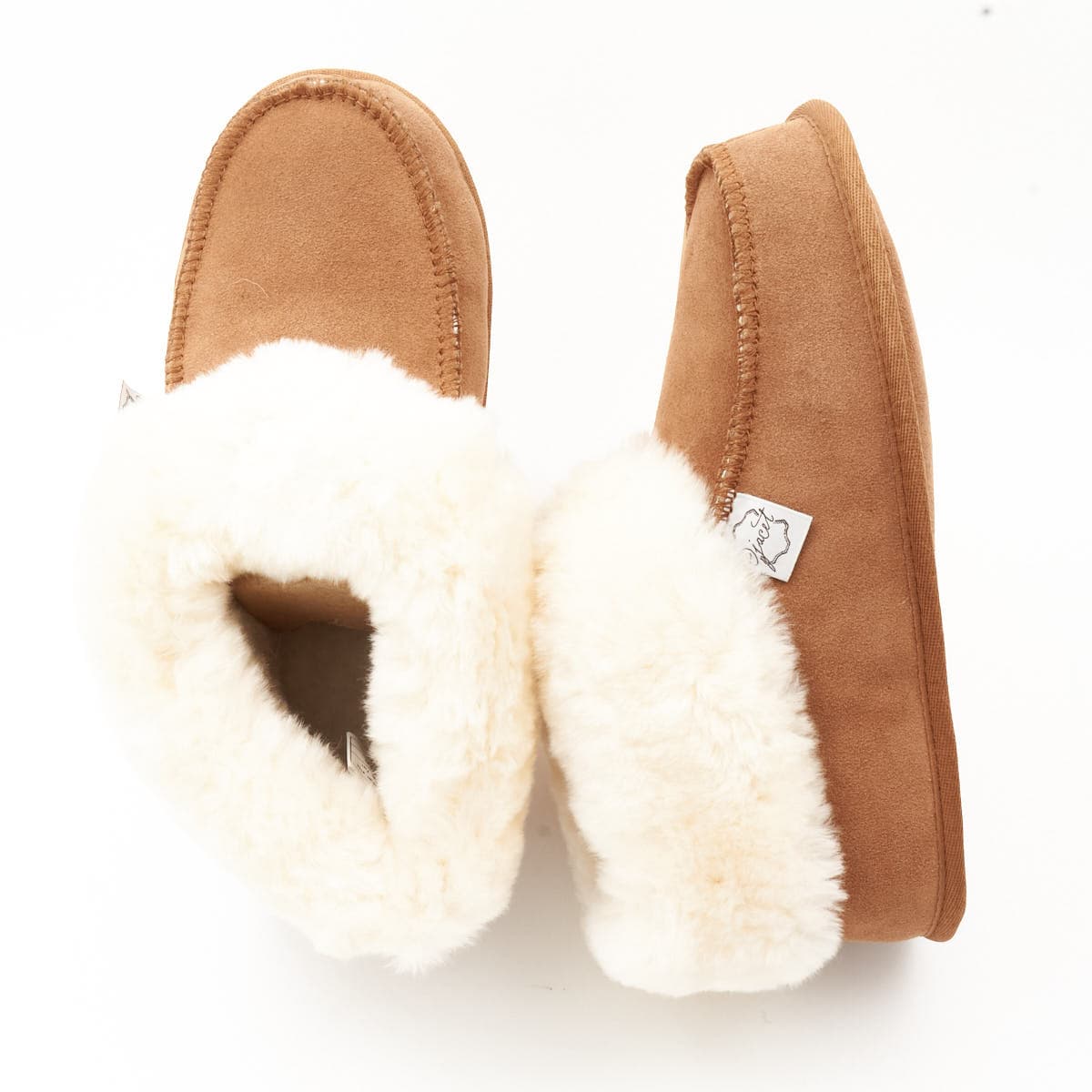 Sheep fur slipper, brown 44