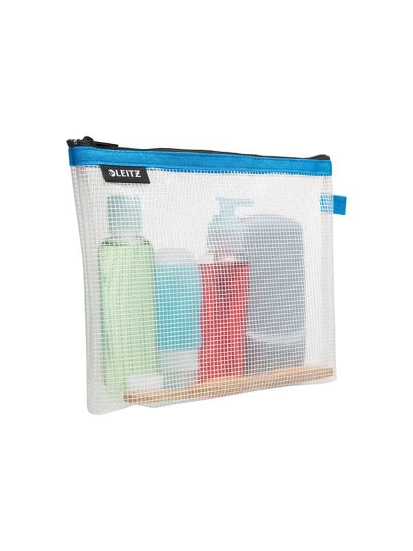 Leitz WOW Traveller Zip-Beutel wasserabweisend Kosmetik Blau