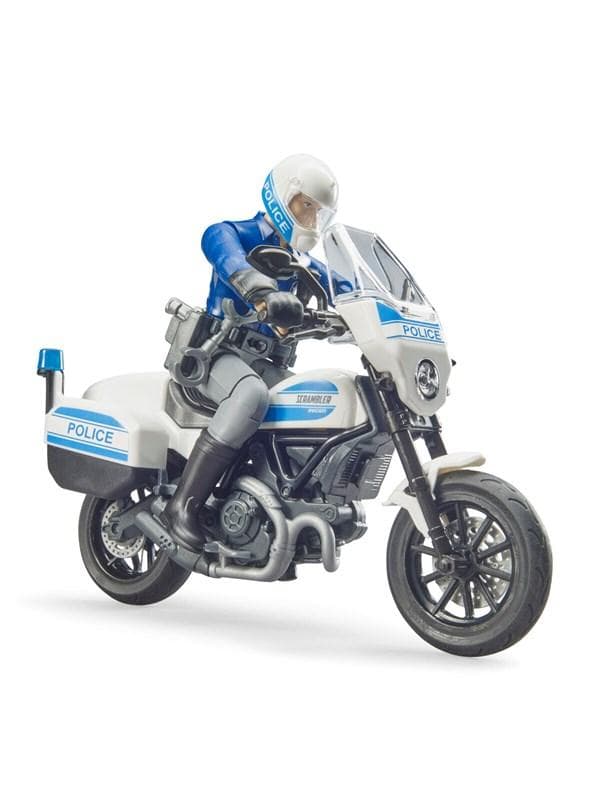 Bruder bworld Ducati Scrambler FT Polizeimotorrad Spielzeug