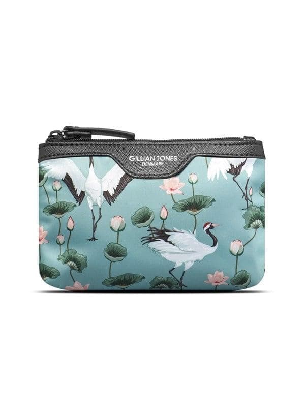 Gillian Jones Makeup purse in Crane Dance Print