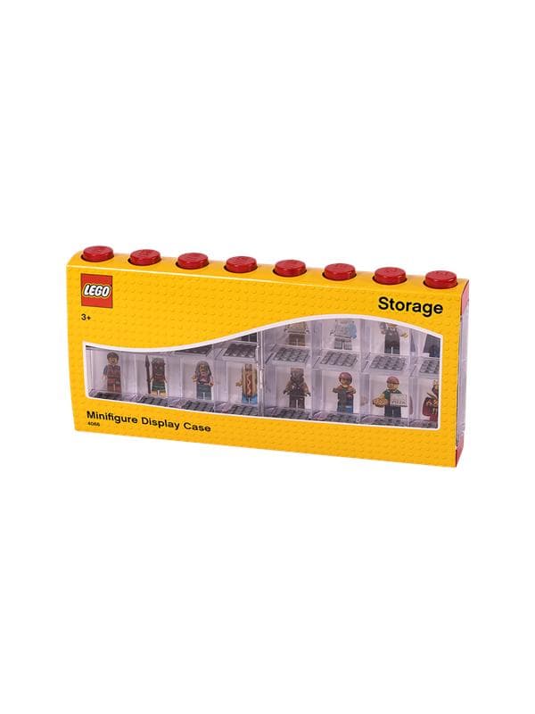 LEGO Minifiguren-Schaukasten für 16 minifiguren, rot