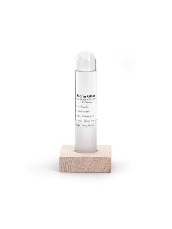Kikkerland - Storm Glass Tube With Beechwood Base (ST71)