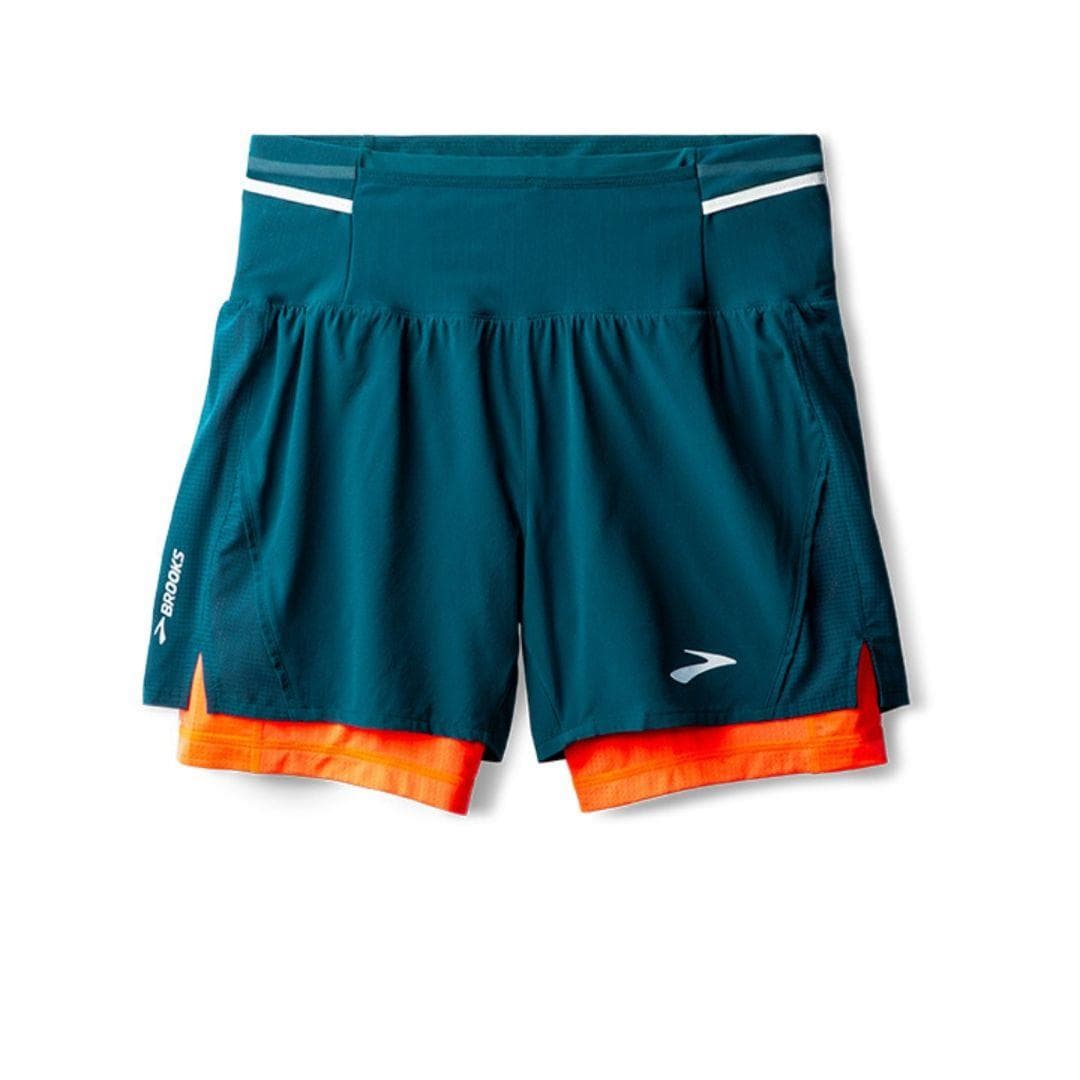 Brooks Herren High Point 5" 2-in-1 Short 2.0 blau