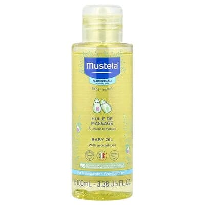 Mustela, Baby Oil with Avocado Oil, 3.38 fl oz (100 ml)