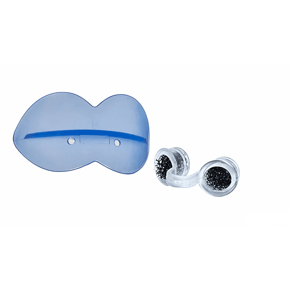 Silence 200 - Mundstück und Nasenspreizer mit 24 Filtern (Set) – Anti Schnarch, gegen Mundschnarchen, Nasenfilter Allergie, Nasenfilter Staub