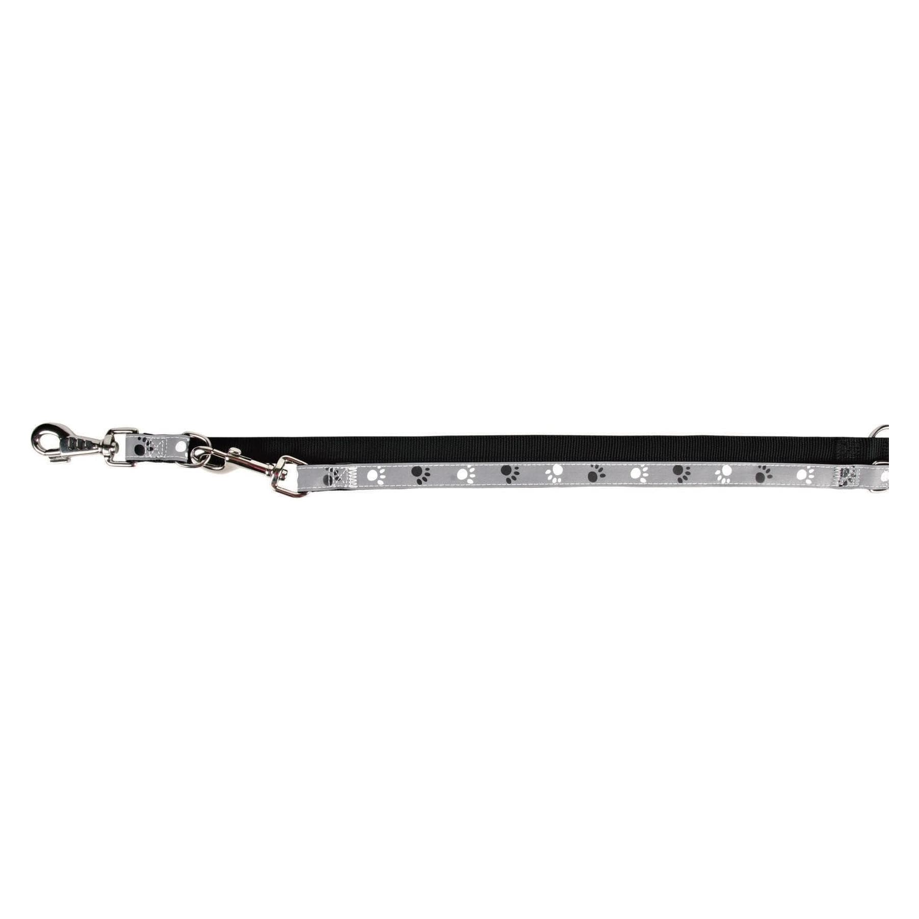 Trixie Doppelführleine Silver Reflect (L, M, Hund, Allgemein), Halsband + Leine