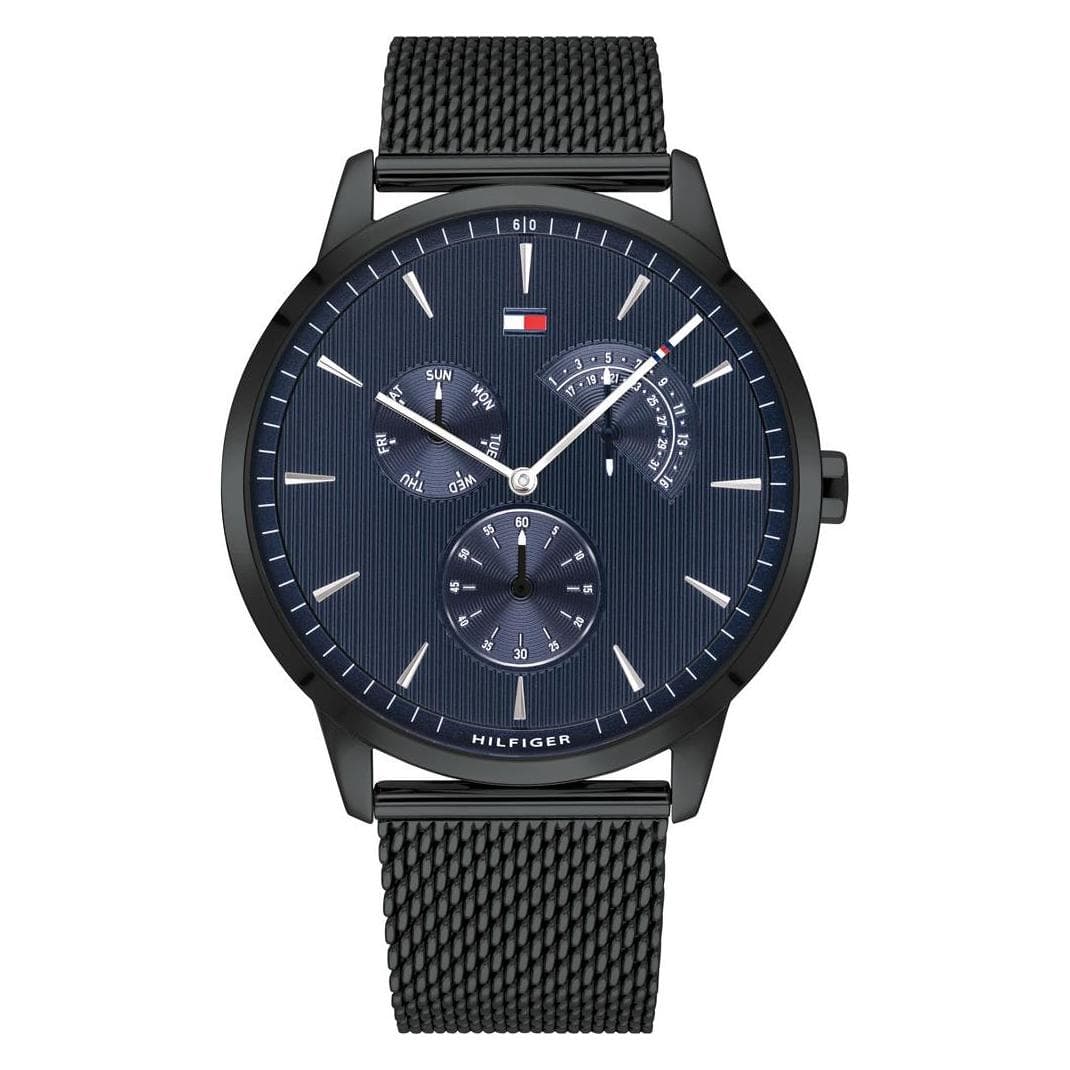 Tommy Hilfiger, Armbanduhr, Brad, Schwarz, (Analoguhr, 44 mm)
