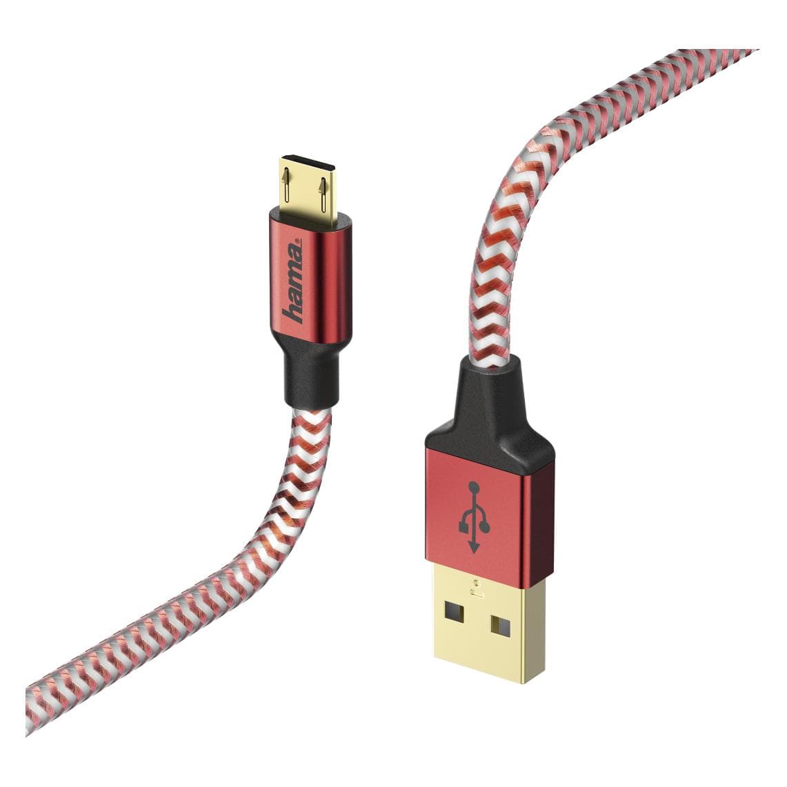 Hama USB A - Micro USB Reflective (1.50 m, USB 2.0), USB Kabel