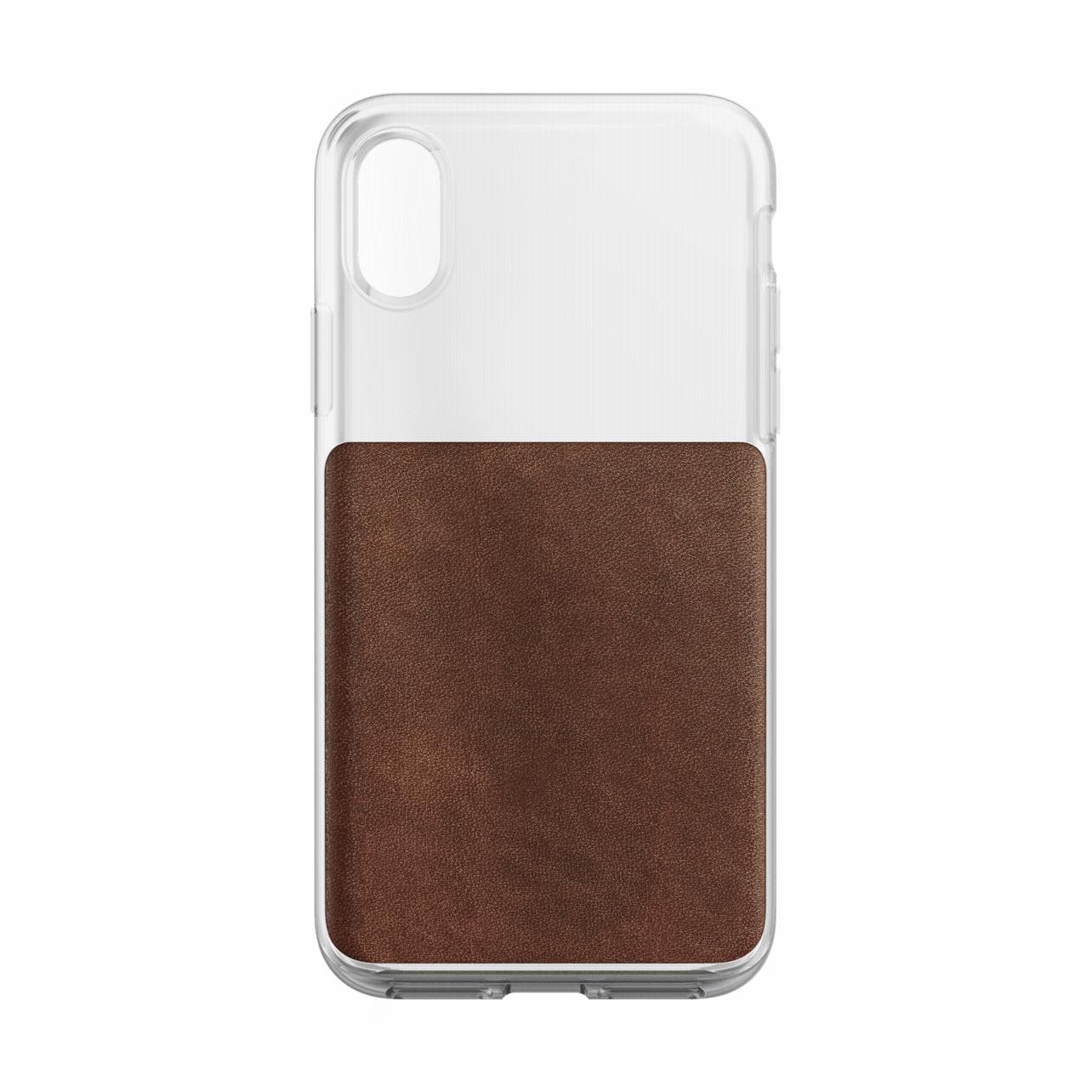 Nomad Case Clear Leather Brown iPhone X / Xs (Apple iPhone X, Apple iPhone XS), Smartphone Hülle, Braun