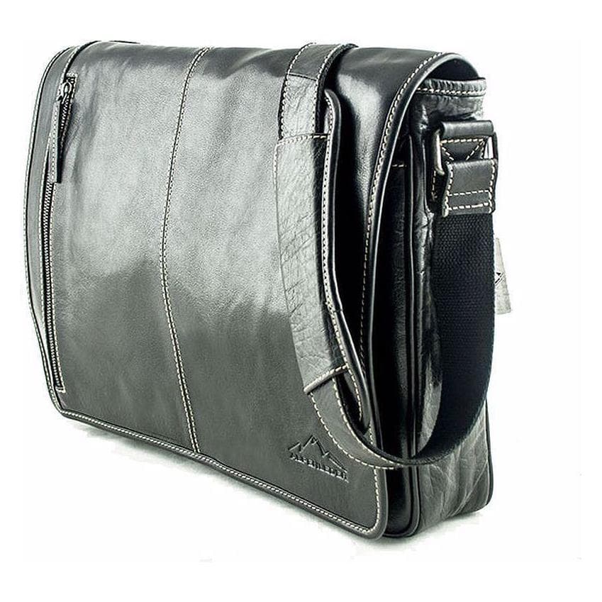 Alpenleder Notebooktasche Atlanta Ebenholz 15 (15", Universal), Notebooktasche, Schwarz