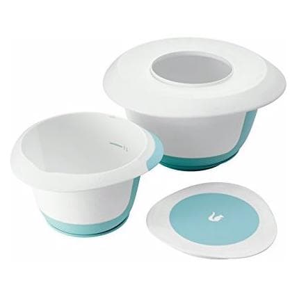 keeeper marla Rührschüssel-Set, Schüssel + Schale, Blau, Weiss