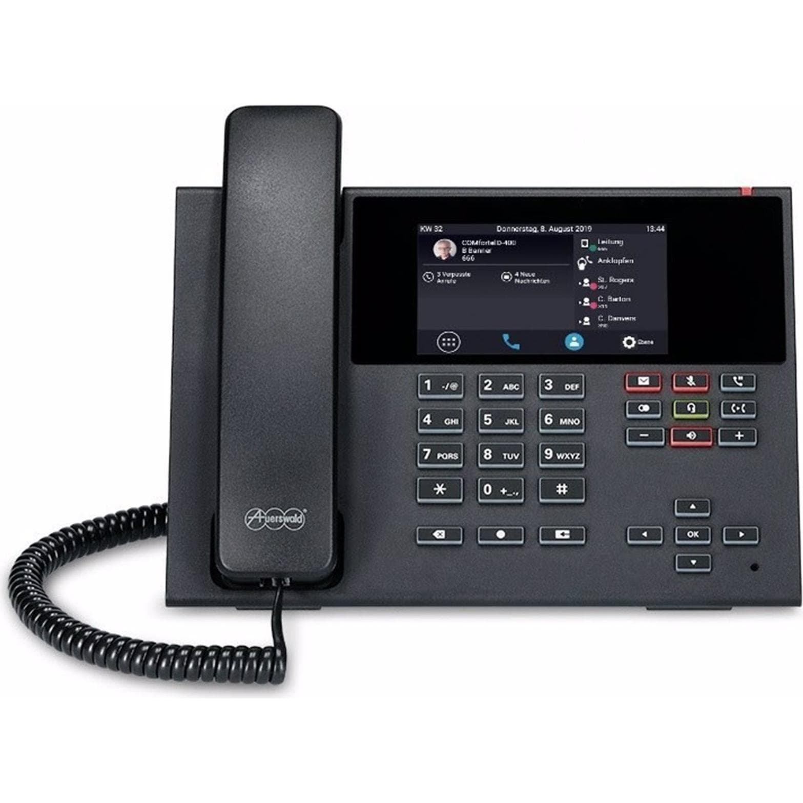 Auerswald COMFORTEL D-400, Telefon, Schwarz
