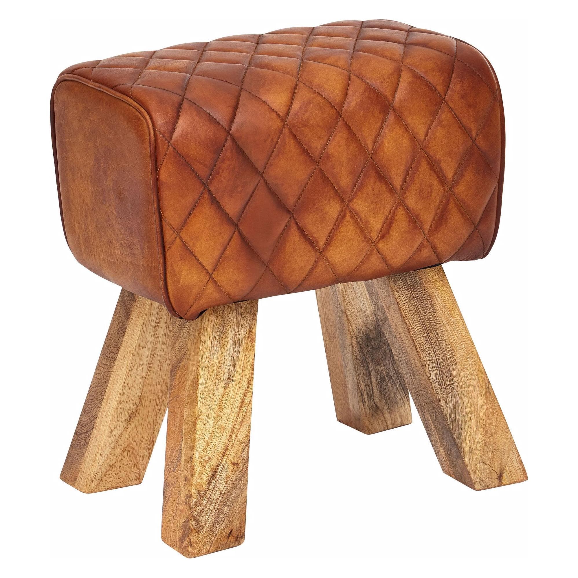Wohnling, Hocker + Pouf, Echtleder