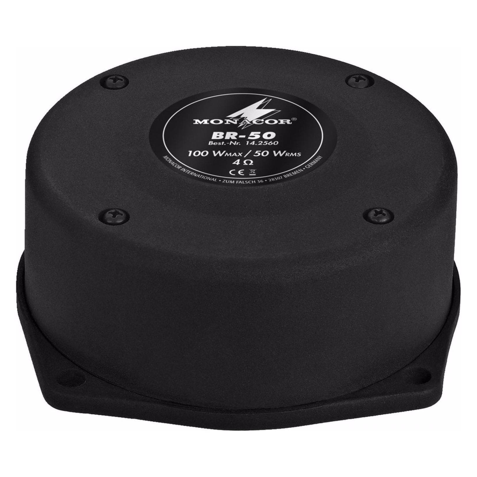 Monacor Bass-Resonator, Lautsprecher Bauteile, Schwarz