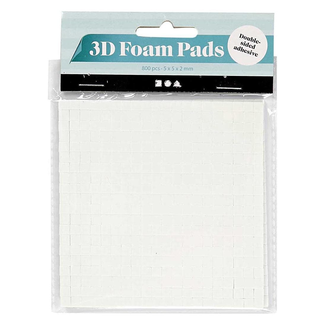 Creativ Company, Fotokleber + Posterkleber, 3D Foam Pads Wit 5x5x2mm, 2 Vellen
