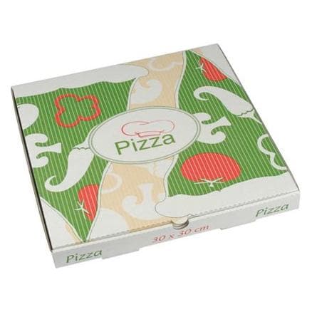 Papstar 100 Pizzakartons pure, Einwegbehälter, Grün