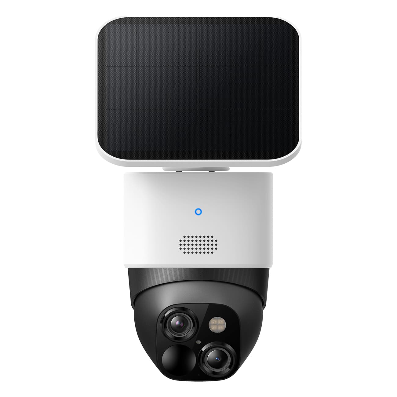 Eufy Cam Solo S340 weiß | Überwachungskamera | Solarbetrieb | 360° Überwachung | IP67 | Dual-Kamera | 8x Zoom | Nachtsichtmodus | Bewegungsmelder