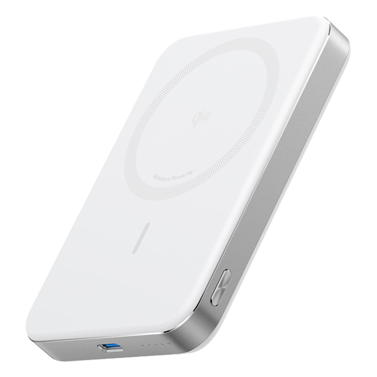 Anker MagGo weiß | Powerbank | Kabelloses Laden mit 15W | Hocheffiziente Leistungsumwandlung | Ergonomisches Design | ActiveShield 2.0