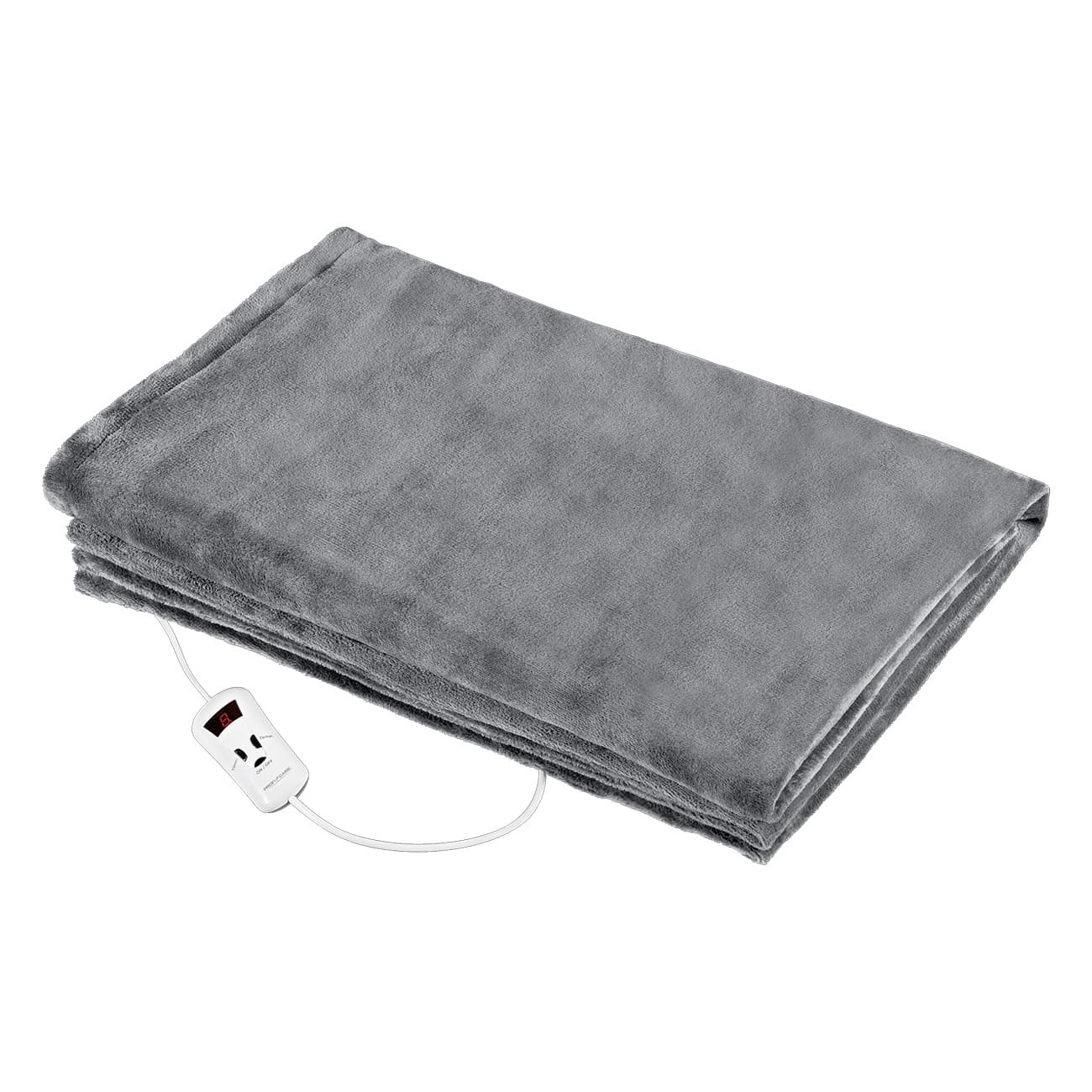ProfiCare PC-WZD 3061 Grau Aussteller | elektrische Heizdecke | 180 Watt | einstellbarer Timer 1 bis 9 Stunden | maschinenwaschbar bis 40°C | 130 x
