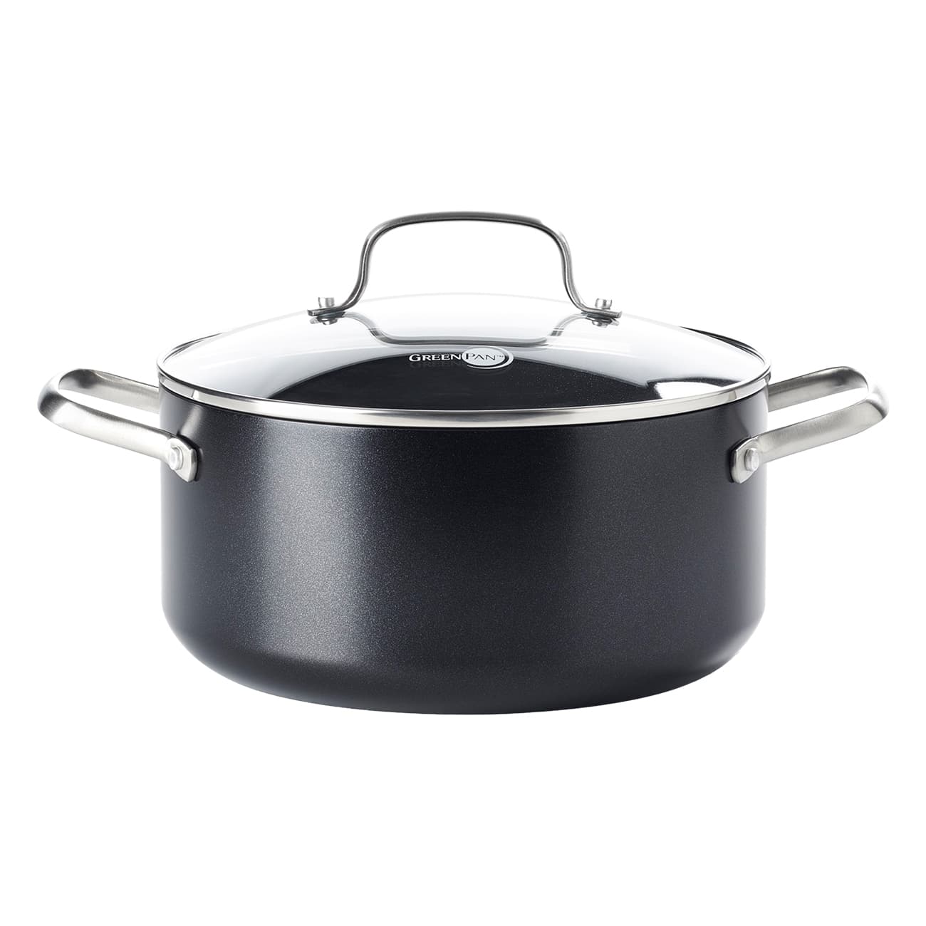 GreenPan Copenhagen schwarz | Kasserolle | 20cm | Antihaftleistung | Robuste Qualität | Nahtlos | Backofen & Spülmaschinengeeignet | für alle
