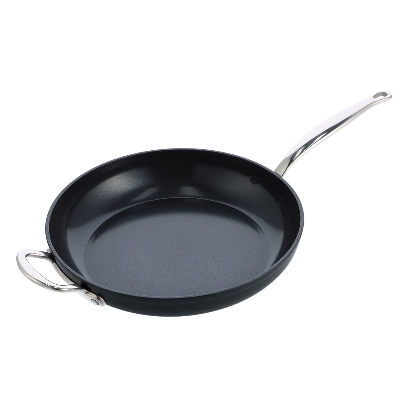 GreenPan Barcelona Pro Schwarz | Bratpfanne | 32cm | Spülmaschinengeeignet | backofengeeignet | Keramikbeschichtung | Verstärkter Rand | Balance Pro