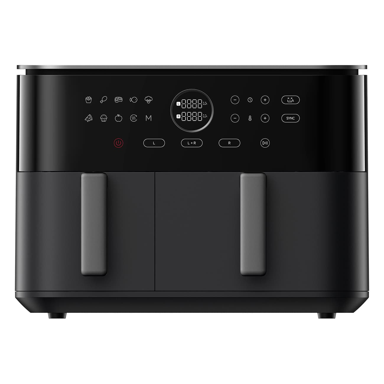Xiaomi Dual Zone schwarz | Heißluftfritteuse | 10L (3.5L + 6.5L) | 101 Rezepte in der Cloud | 9 Modi | SYNC-Funktion | Touchbedienung | 2700 Watt