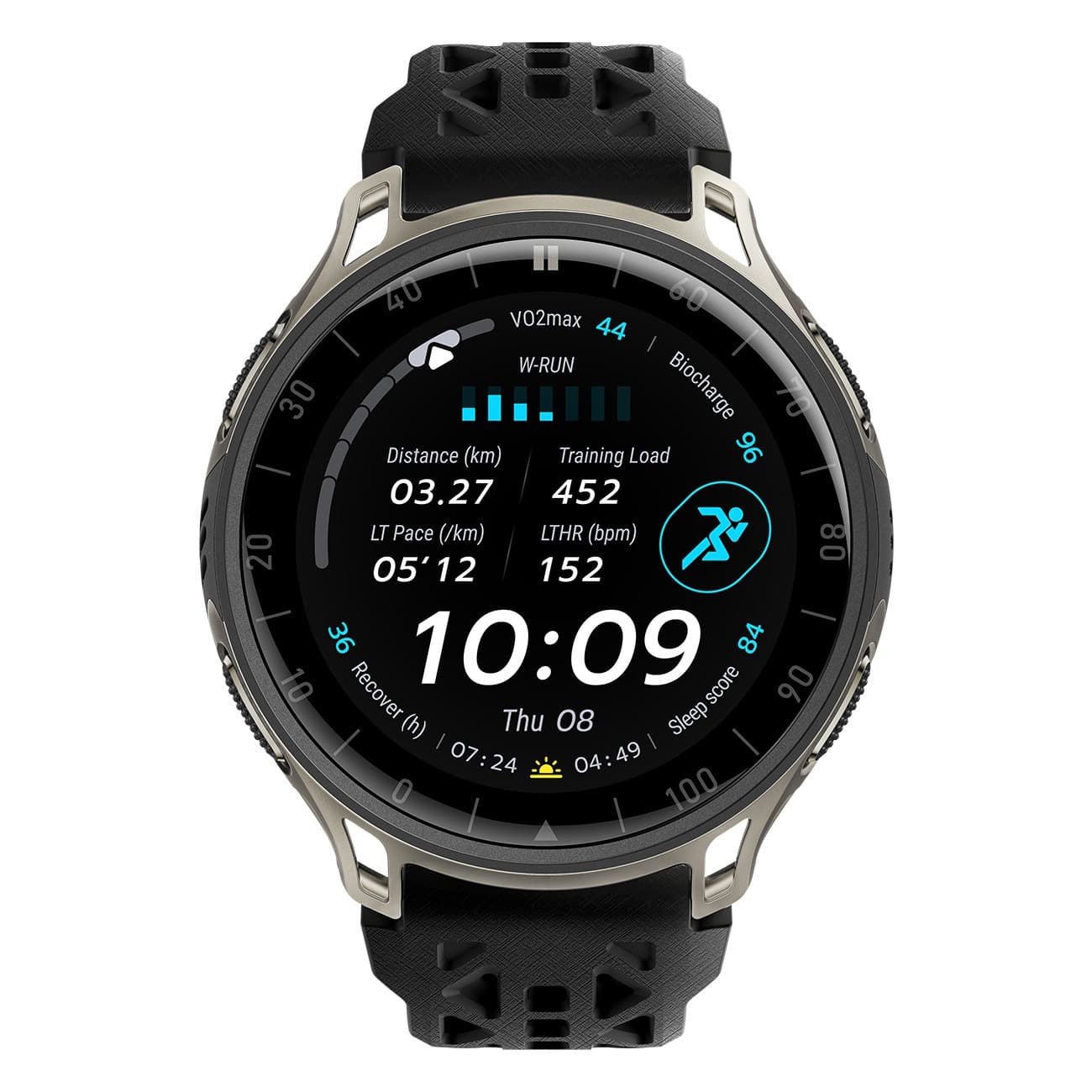Amazfit Cheetah 2 Pro schwarz | Smartwatch | aus Titan Güteklasse 5 | 1.32 Zoll AMOLED | Lauftracking | Trainingspläne durch Zepp Coach | Akku bis