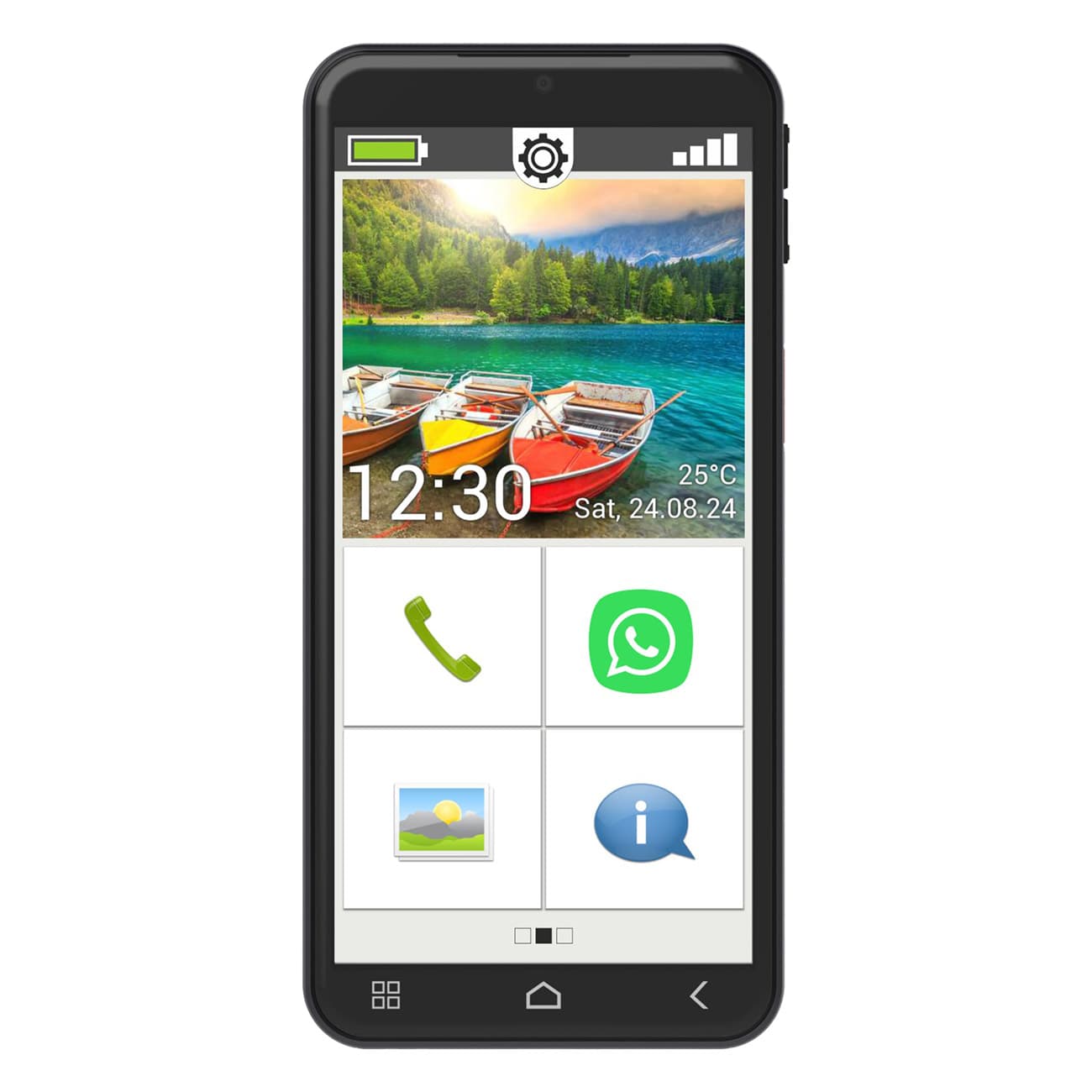 Emporia SMART.6lite | Seniorenhandy | 12,7 cm (5,45") Touchdisplay | Notruffunktion | Fingerabdrucksensor | einfache Bedienung | Hörgeräte
